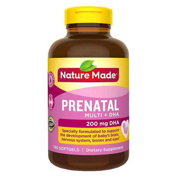 Nature Made Prenatal Multi + DHA bổ sung vitamin cho bà bầu