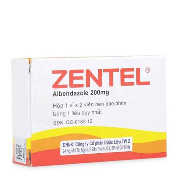 Thuốc tẩy giun sán Zentel 200mg