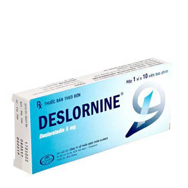 Thuốc trị viêm mũi dị ứng, mề đay Deslornine
