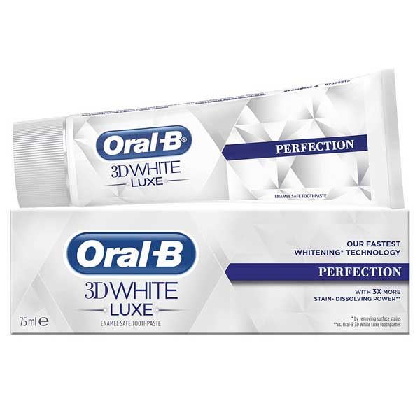 Kem đánh răng làm trắng răng Oral-B 3D White Luxe Perfection và Pearl Glow