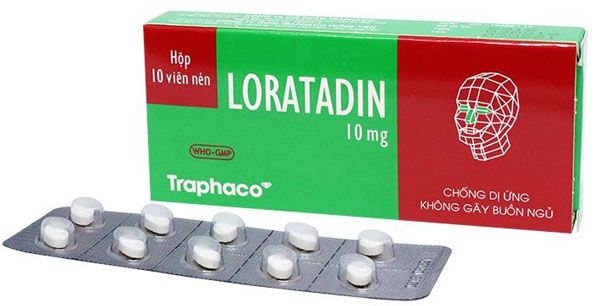 Thuốc chống dị ứng Loratadin 10mg Traphaco hộp 10 viên nén