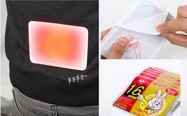 Sử dụng miếng dán giữ nhiệt an toàn