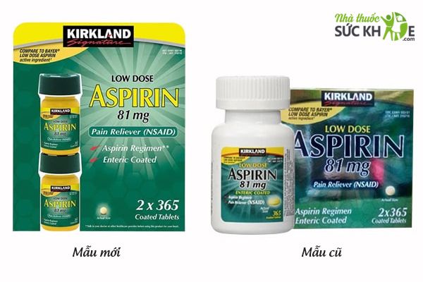 Liều lượng sử dụng thuốc Aspirin 81mg Kirkland