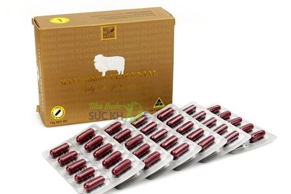 Viên uống nhau thai cừu của Úc 50000mg Maxi Sheep Placenta