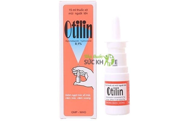 Thuốc xịt mũi Otilin giảm xung huyết mũi, nghẹt mũi