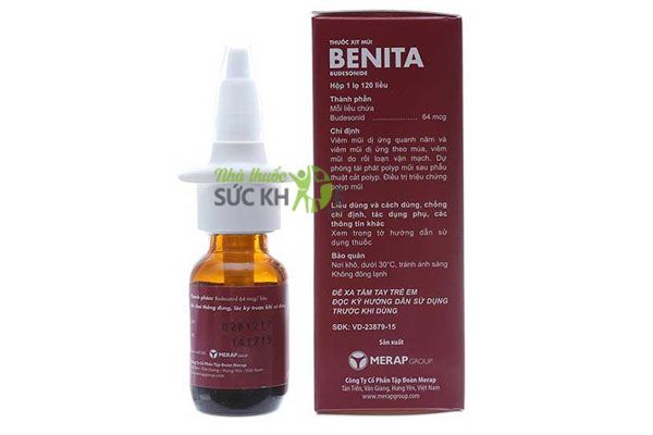 Thuốc xịt mũi Benita trị viêm mũi dị ứng quanh năm