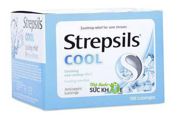 Viên ngậm kháng khuẩn, giảm ho Strepsils Cool