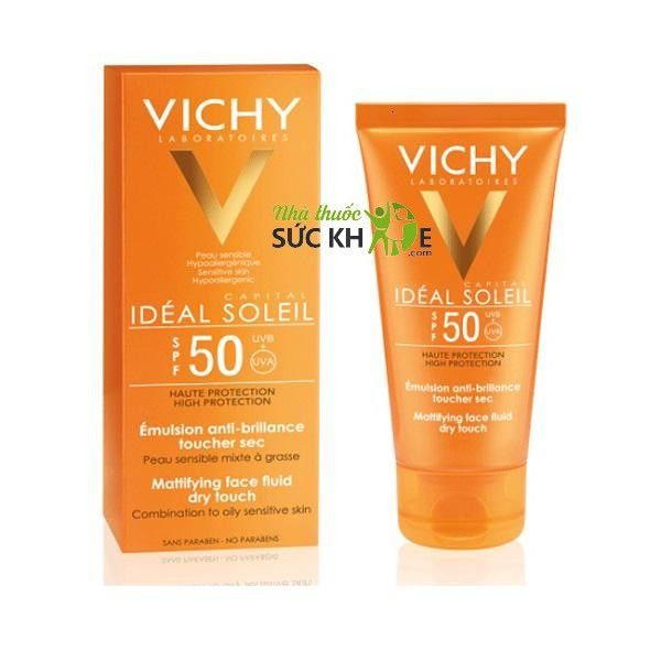 Kem chống nắng Vichy Ideal Soleil Mattifying Face Fluid Dry Touch SPF 50 PA+++