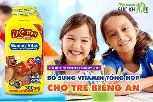 Kẹo dẻo bổ sung vitamin cho trẻ Lil Critter Gummie Vite