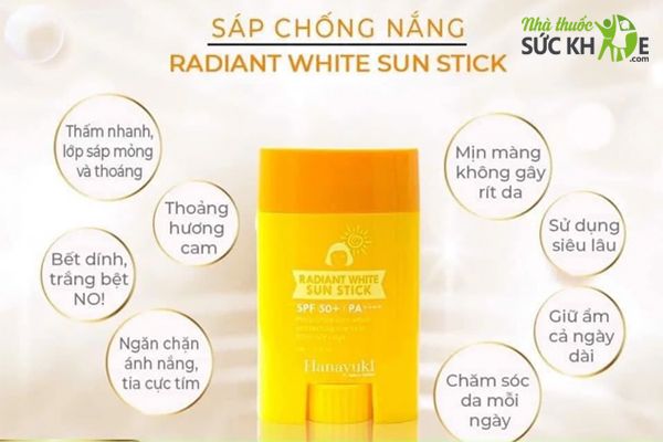 Cách sử dụng kem chống nắng dạng thỏi Radiant White Sun Stick