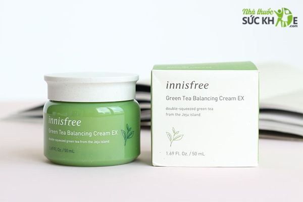 Kem dưỡng ẩm cho bà bầu bị mụn Innisfree Green Tea Balancing Cream EX
