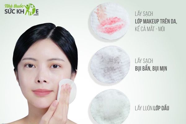 Làm sạch da với bước tẩy trang