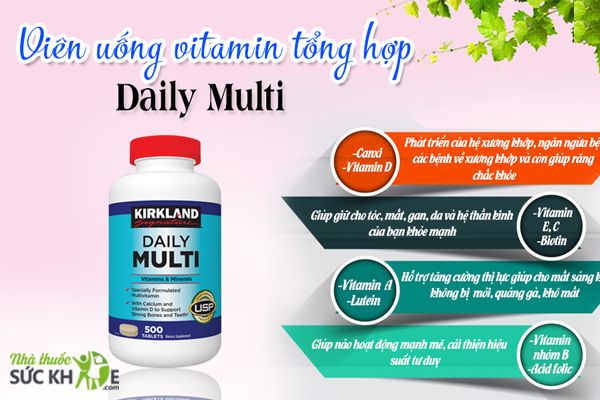 Vitamin tổng hợp của Mỹ cho phụ nữ Vitamin Daily Multi Kirkland