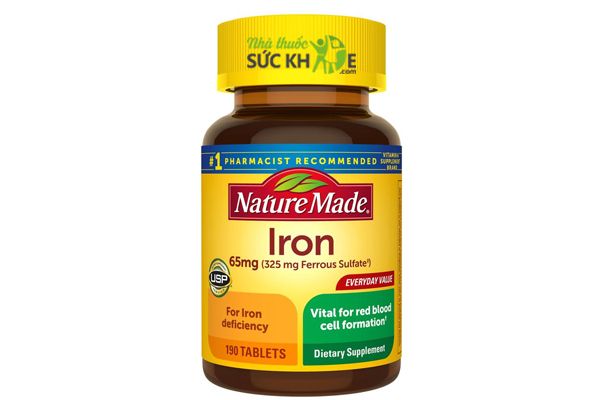 Viên hỗ trợ bổ sung sắt Nature Made Iron 65mg của Mỹ