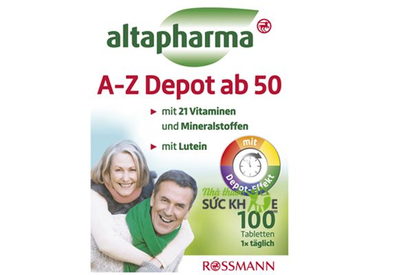 Vitamin tổng hợp của Đức cho người trên 50 tuổi Altapharma A- Z Depot Ab 50