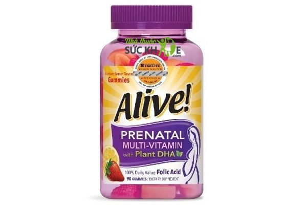 Viên kẹo dẻo Alive Prenatal Multivitamin DHA