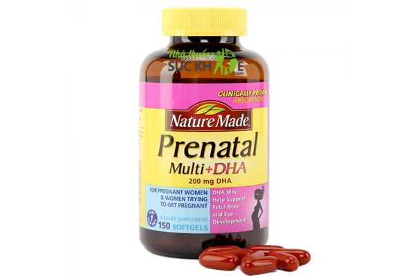 Vitamin tổng hợp Mỹ cho bà bầu Nature Made Prenatal Multi + DHA