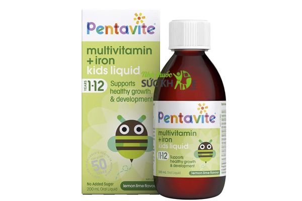 Vitamin tổng hợp Pentavite cho bé từ 1 - 12 tuổi, 100ml