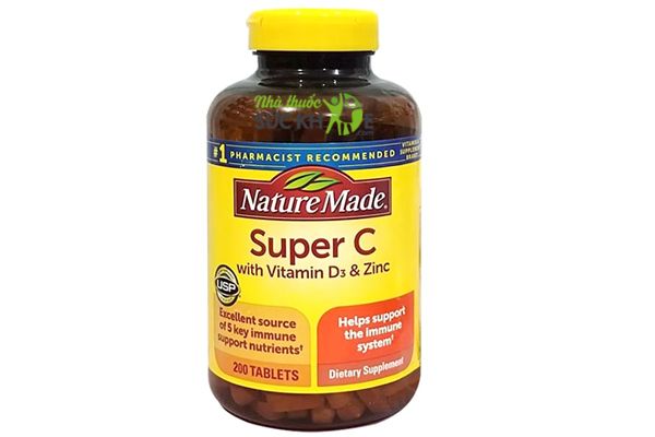 Viên uống Nature Made Super C With Vitamin D3 & Zinc
