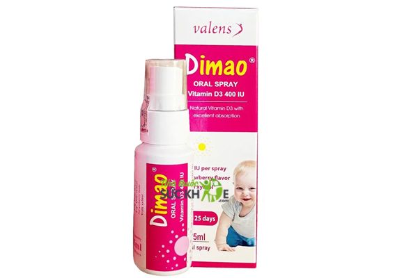 Vitamin D3 Dimao dạng xịt 400IU dùng cho trẻ từ sơ sinh