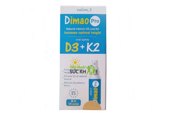 Xịt bổ sung vitamin D3+K2 Dimao Pro Oral Spray