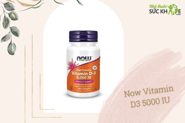 Viên uống bổ sung Vitamin D3 cho người lớn Now 5000 IU