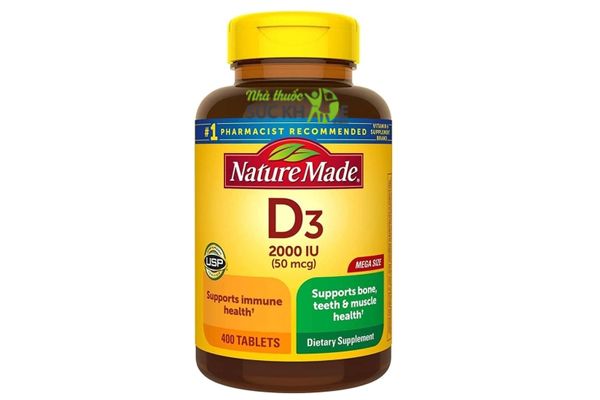 Cách dùng Vitamin D3 cho người lớn với viên uống Nature Made D3 2000 IU