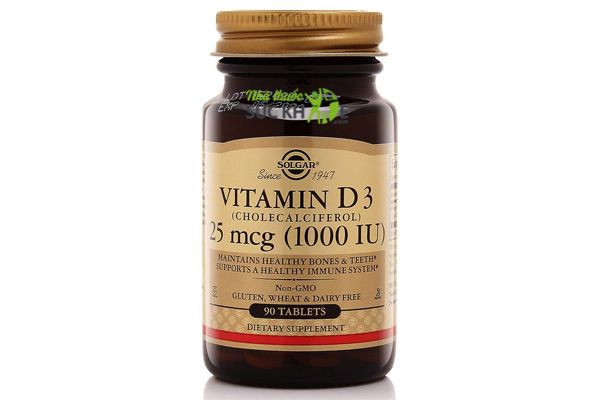 Vitamin D3 Solgar 1000 IU cho người lớn