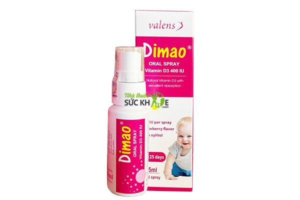Vitamin D3 Dimao 400 IU dạng xịt 