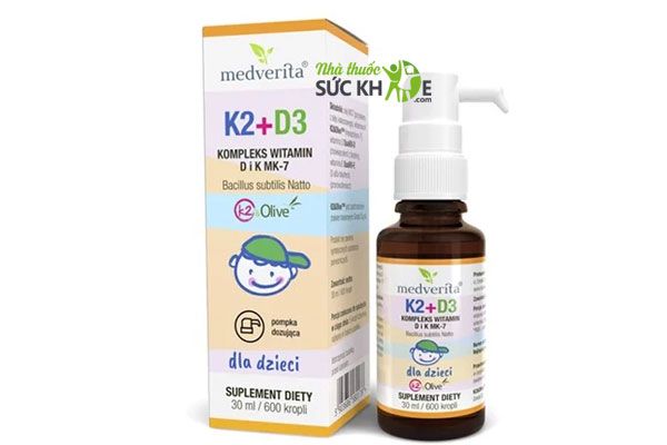 Vitamin D3 dạng xịt, vitamin D3 K2 MK7 Medverita 