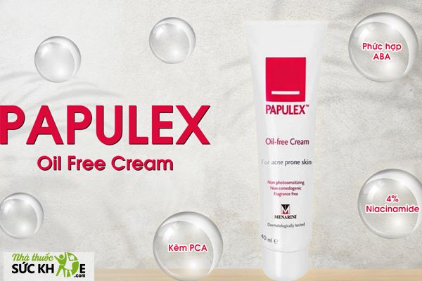 Kem hỗ trợ giảm mụn Papulex Oil Free Cream