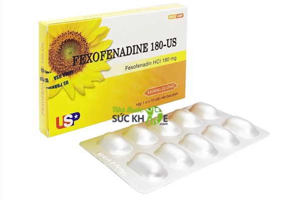 Thuốc Fexofenadine 180- us