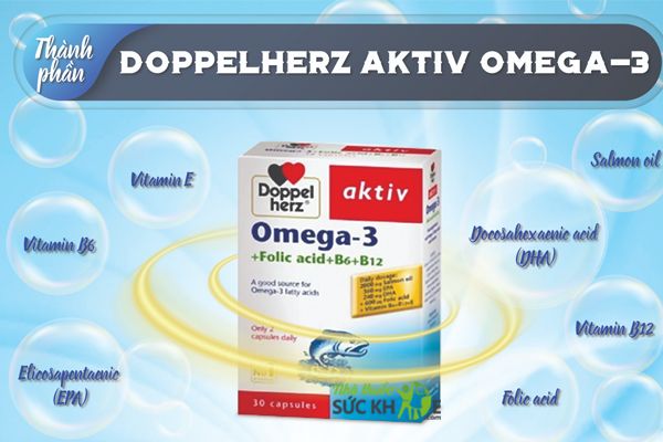 Viên uống Doppelherz aktiv Omega-3 + Folic Acid