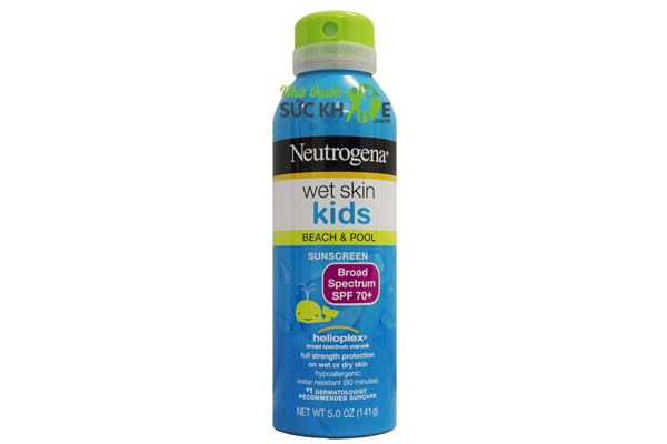 Kem chống nắng dạng xịt cho bé Neutrogena Wet Skin Kids SPF70+