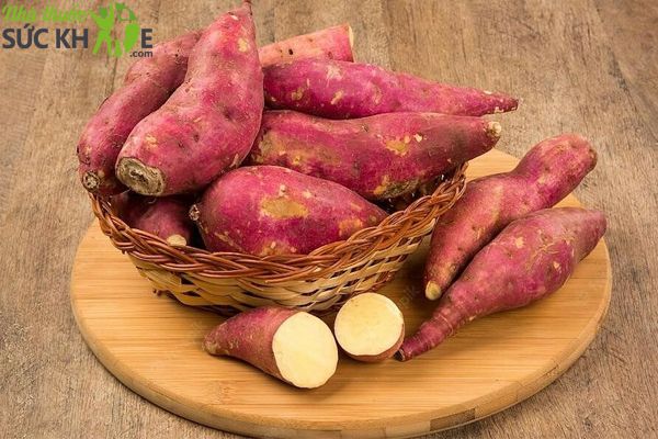 thực phẩm tăng sức đề kháng cho trẻ, Khoai lang tăng đề kháng, tốt cho tiêu hóa, cải thiện táo bón 