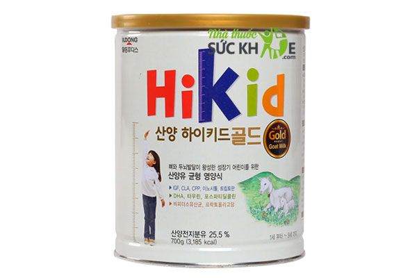 Sữa dê núi Hikid Gold tăng độ cao cho tới trẻ em mới lớn, sữa tăng độ cao cho tới trẻ em 6-12 tuổi