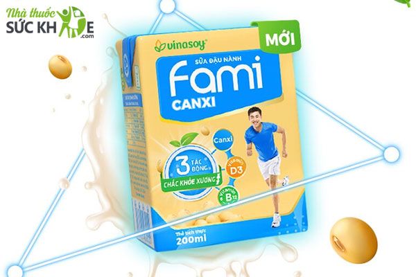 Sữa Fami Canxi tăng chiều cao cho trẻ dậy thì từ 3 - 16 tuổi