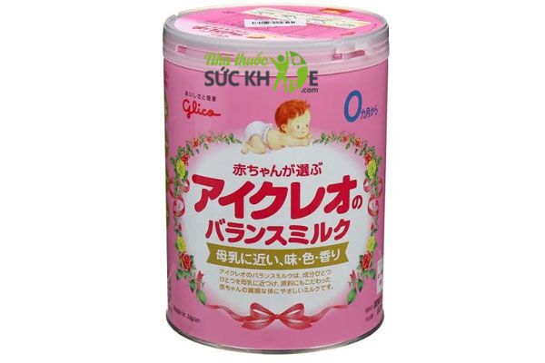 Sữa Glico Icreo số 0 cho trẻ từ 0 - 9 tháng, sữa bột pha sẵn cho bé 2 tuổi