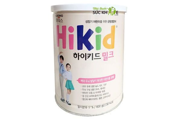 Sữa Hikid tăng độ cao hơn hẳn chp trẻ em kể từ 1- 9 tuổi