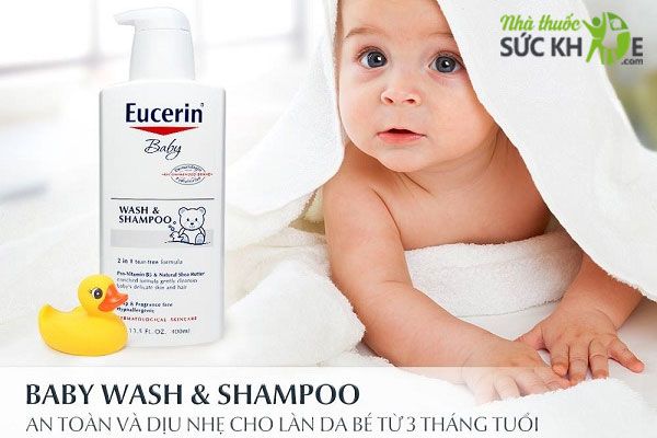 Dầu gội cho bé Eucerin Baby Wash & Shampoo