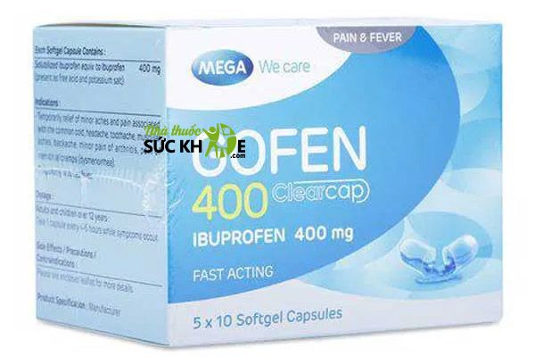 Thuốc trị cảm cúm nhanh Gofen 400mg