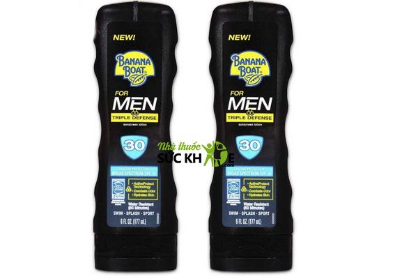 Kem chống nắng cho nam da khô Banana Boat Sunscreen For Men Triple Defense Sunscreen Lotion SPF 50