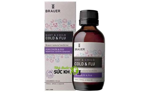 Các loại thuốc cảm cúm cho trẻ nhỏ Siro Brauer Cold &Flu