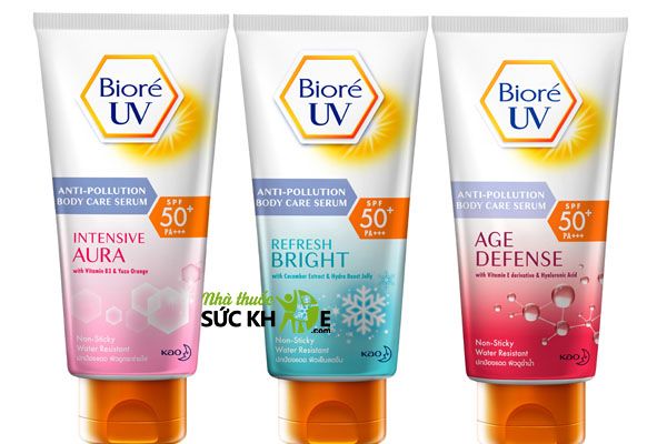 Kem chống nắng body tốt nhất hiện nay Biore UV Anti Pollution Refresh Bright