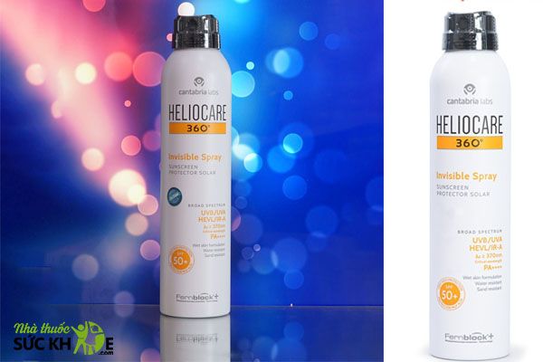 Xịt chống nắng body Heliocare Invisible Spray