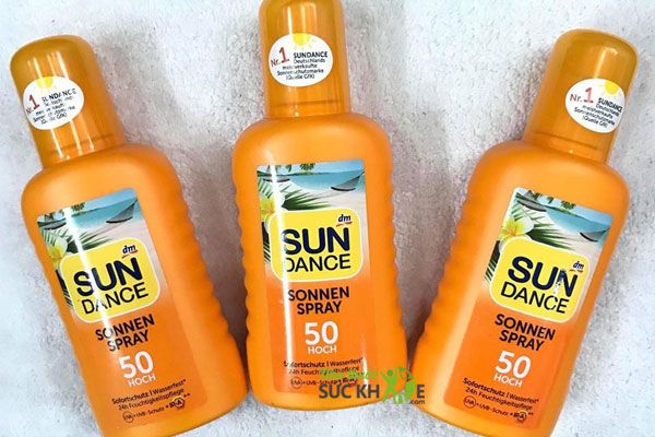 Kem chống nắng của Đức dành cho da khô Sundance Sonnen Spray 50 Hosh 