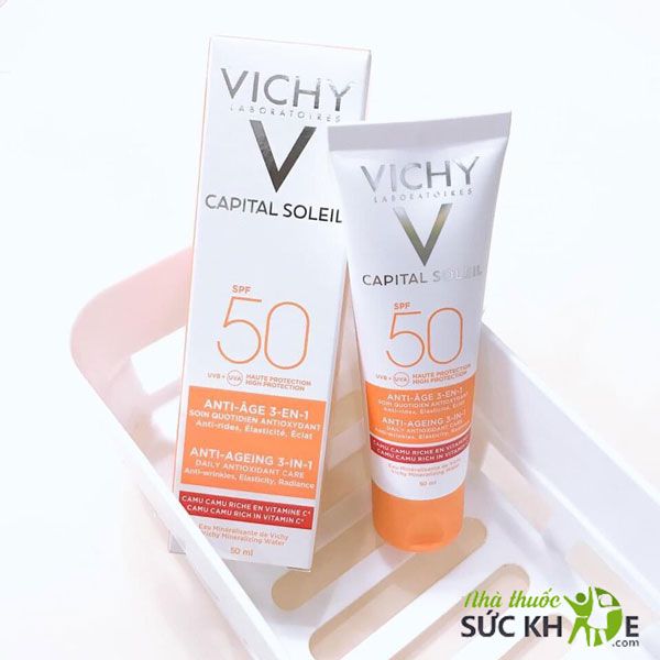Kem chống nắng Vichy Capital Soleil Anti-Aging 3in1 SPF50 