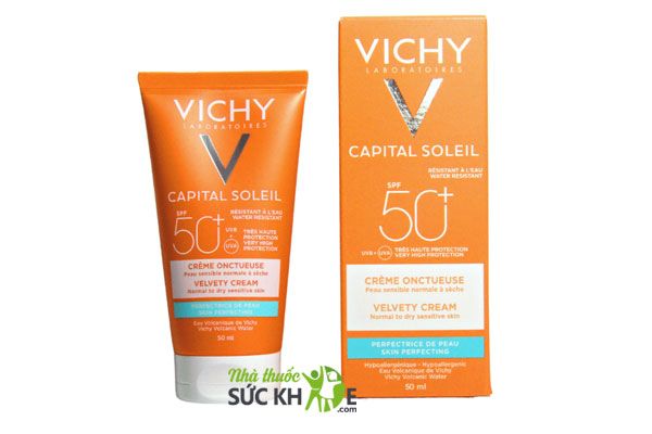 Kem chống nắng Vichy Capital Soleil SPF50+ Velvety Cream Skin Perfecting