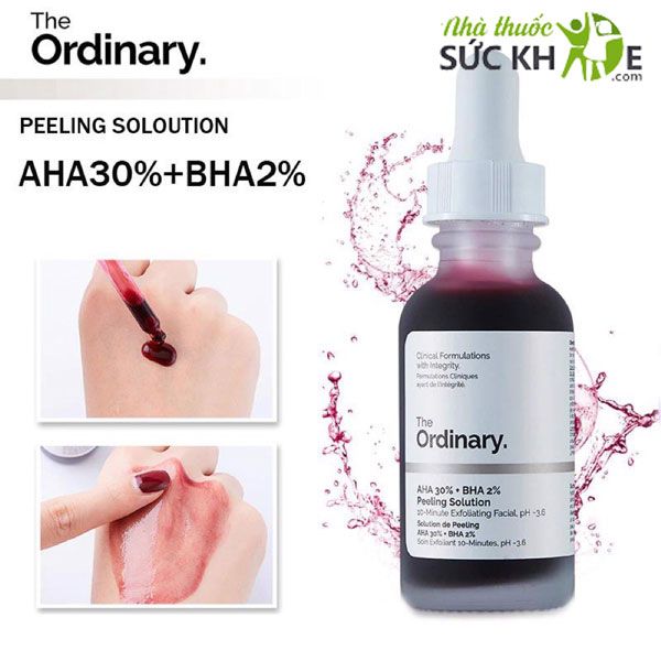 Tẩy da chết hóa học The Ordinary AHA 30% BHA 2% Peeling Solution 