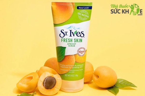 Tẩy tế bào chết cho nam da dầu St.Ives Fresh Skin Apricot Scrub